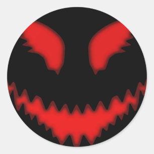 Adesivo Redondo Vinhetas Redondas de Halloween Mau