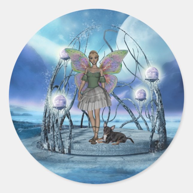 Adesivo Redondo Vinhetas redondas desarrumadas (Frente)