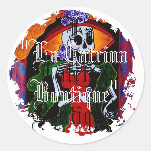 Adesivo Redondo Vinhetas redondas desarrumadas (Frente)