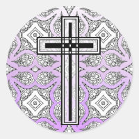 Vinhetas Religiosas de Cruz Roxa e Negra