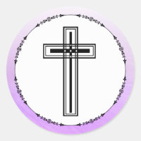 Vinhetas Religiosas de Cruz Roxa e Negra