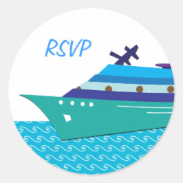 Adesivo Redondo Vinhetas RSVP para navios de cruzeiro