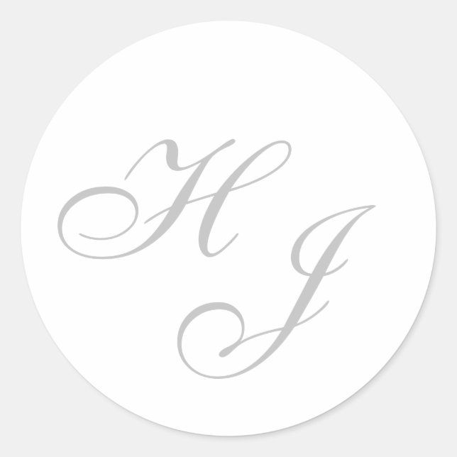 Adesivo Redondo Vinhetas/selos de envelopes "Iniciais" (Frente)