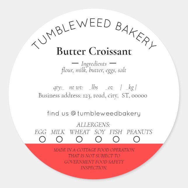 Adesivo Redondo Vinhetas simples de Comida de algodão (Frente)