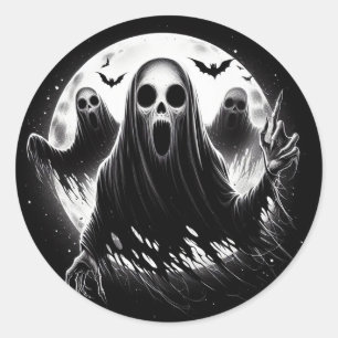 Adesivo Redondo Vinhetas Spooky