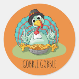 Adesivo Redondo Vinhetas turcas de ação de graças1½ polegada (folh