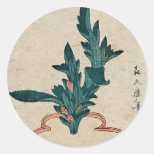 Adesivo Redondo Vinhetas vegetais