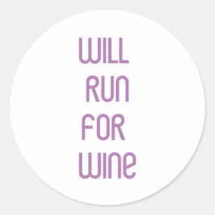 Adesivo Redondo Vinho de RunnerChick