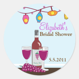 Adesivo Redondo Vinho e queijo Vinhetas-Favorecíveis Personalizáve