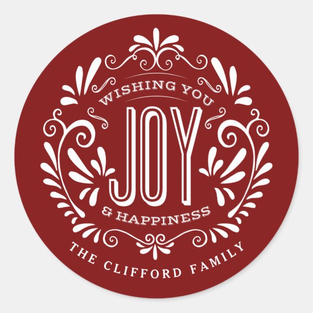 ADESIVO REDONDO VINHOS DE ARTE DE PALCO DE HOLIDAY HOLIDAY (Frente)