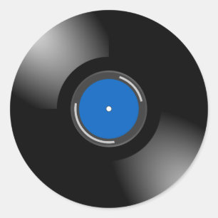 Adesivo Redondo Vinil Record Design