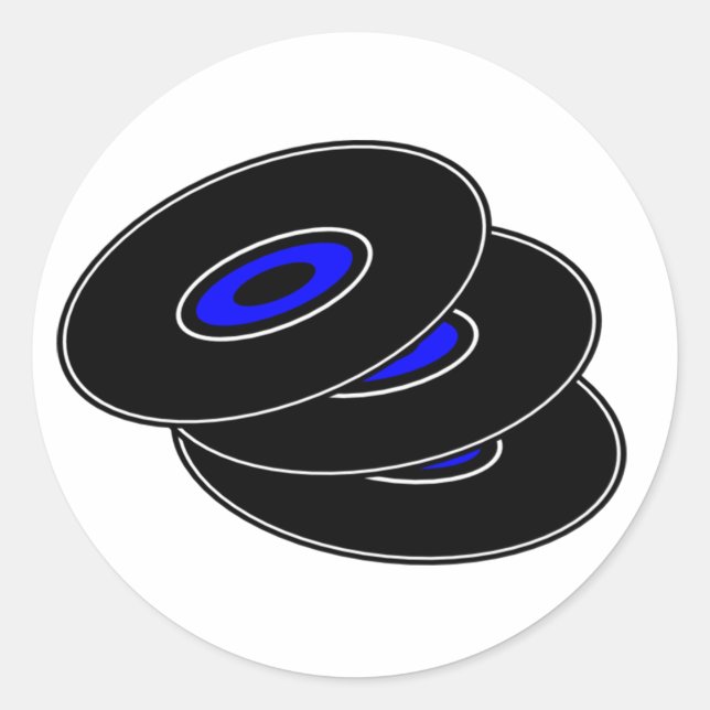 Adesivo Redondo vinil Records Stickers (Frente)