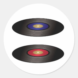 Adesivo Redondo vinil Records Stickers
