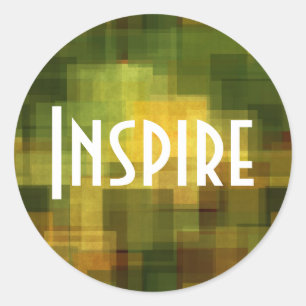 Adesivo Redondo vintage 2 geométricos abstratos coloridos da arte