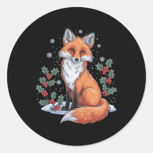 Adesivo Redondo Vintage 90s Fox Woodland Animal Cottagec