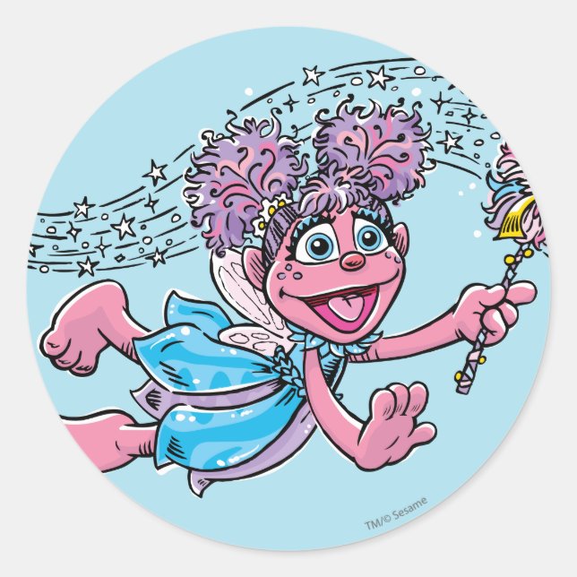 Adesivo Redondo Vintage Abby (Frente)