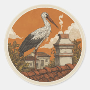 Adesivo Redondo Vintage Alentejo Portugal Viagem