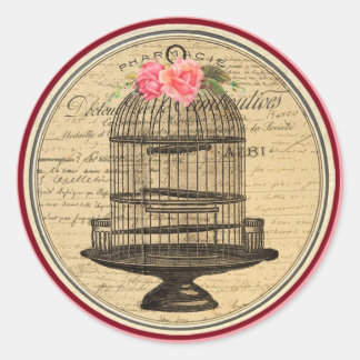 Adesivo Redondo Vintage Alice no mundo das Maravilhas