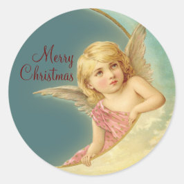 Adesivo Redondo Vintage Angel 0253 Round Sticker
