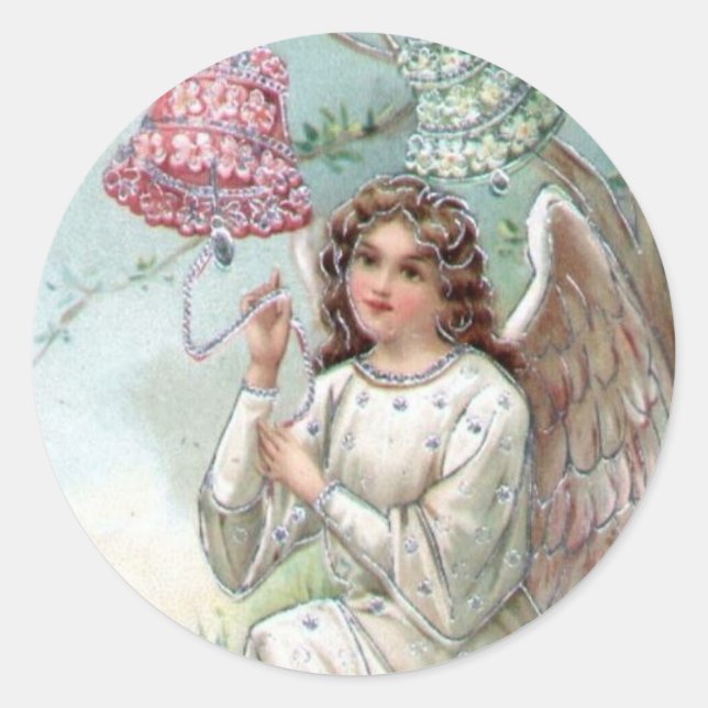 Adesivo Redondo Vintage Angel sticker (Frente)