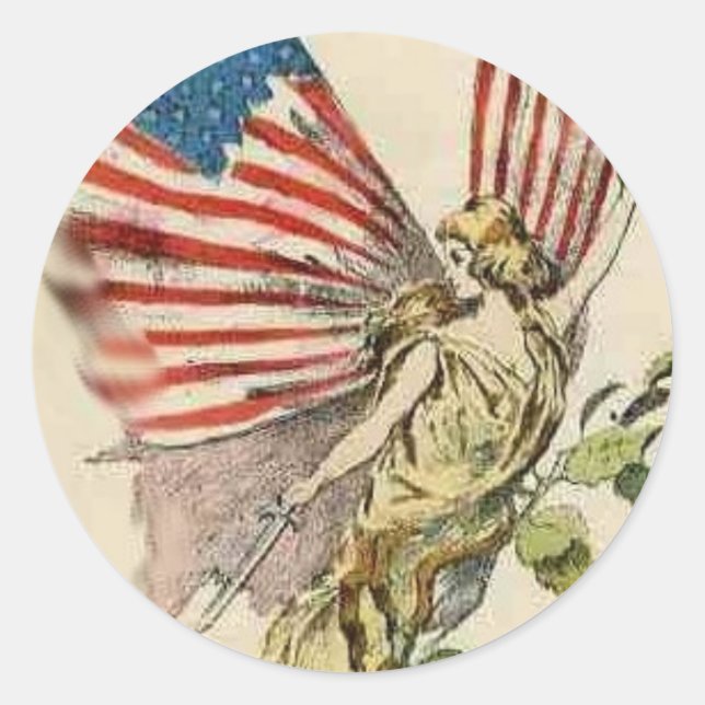 Adesivo Redondo Vintage Angel sticker (Frente)