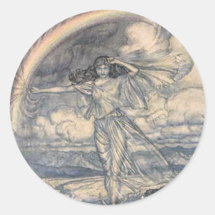 Adesivo Redondo Vintage Arthur Rackham Fairy Round Sticker