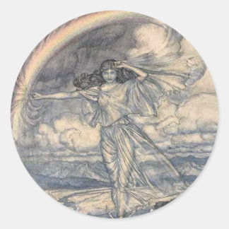 Adesivo Redondo Vintage Arthur Rackham Fairy Round Sticker