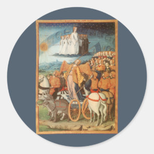 Adesivo Redondo Vintage Astronomia Celestial Potência dos Céus