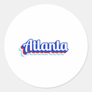 Adesivo Redondo Vintage Atlanta 