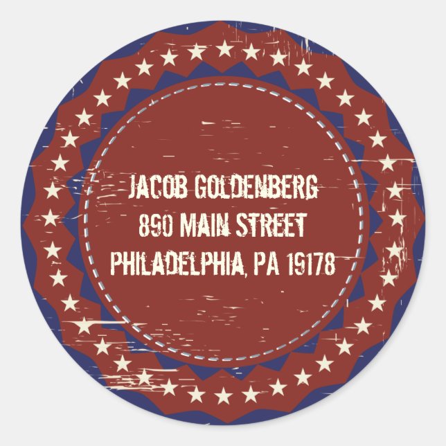 Adesivo Redondo VINTAGE BASEBALL Bar Mitzvah Convite (Frente)