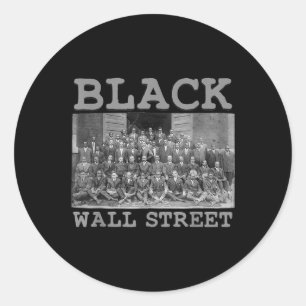 Adesivo Redondo Vintage Black Business Black History Mês preto W