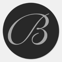 Vintage Black Monogramas Envelopel De Casamento Em