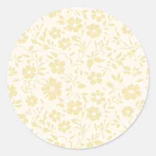Adesivo Redondo Vintage Bloom Buttercream - Neutro