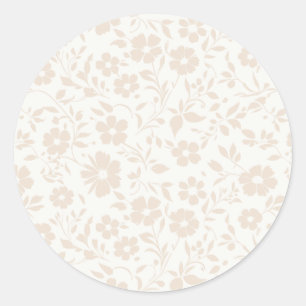 Adesivo Redondo Vintage Bloom Soft Linen - Neutro