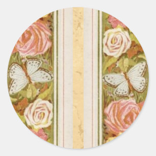 Adesivo Redondo Vintage Border Sticker