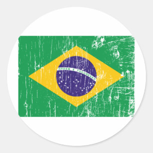 Adesivo Redondo Vintage Brasil