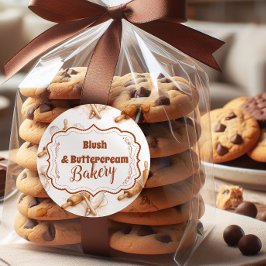 Adesivo Redondo Vintage Buttercream Bakery Branding