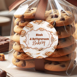 Adesivo Redondo Vintage Buttercream Bakery Business
