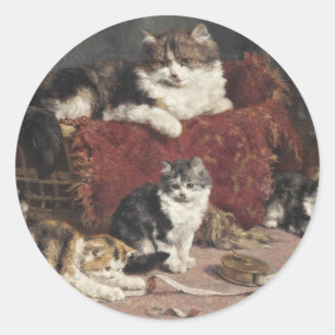 Adesivo Redondo Vintage Charles Van den Eycken