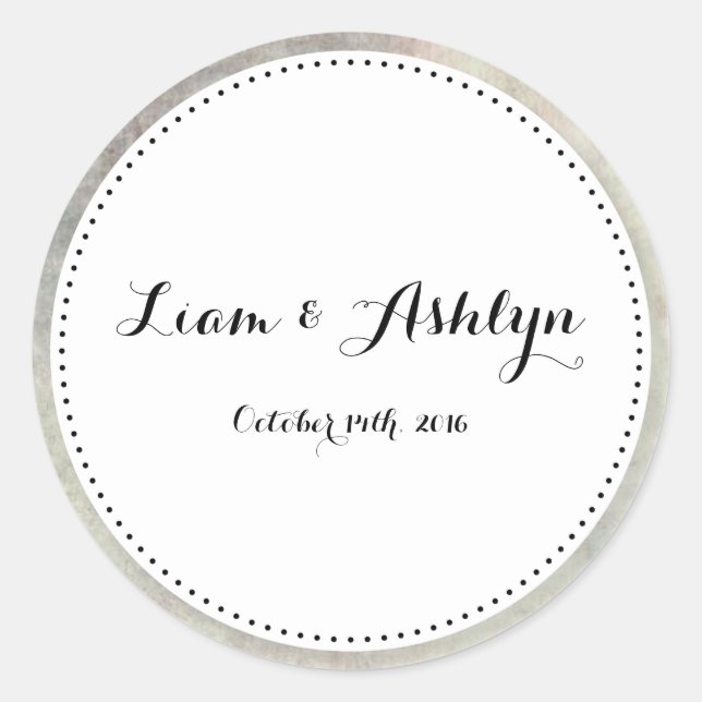 Adesivo Redondo Vintage Charm (Frente)