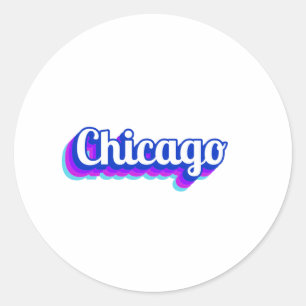 Adesivo Redondo Vintage Chicago