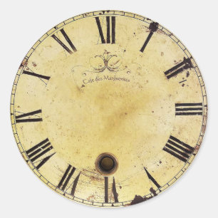 Adesivo Redondo Vintage Chique Wall Clock