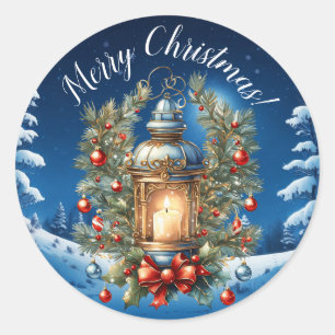 Adesivo Redondo Vintage Classic Christmas I