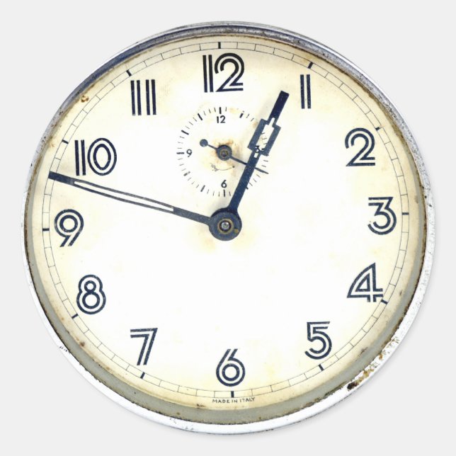 Adesivo Redondo Vintage Clock (Frente)