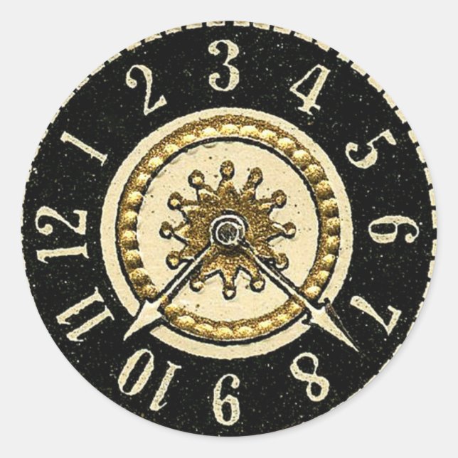 Adesivo Redondo Vintage Clocks (Frente)