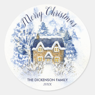 Adesivo Redondo Vintage Cottage coberto por água