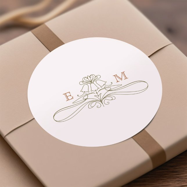 Adesivo Redondo Vintage Daisy Art Nouveau, de Mucha (Criador carregado)