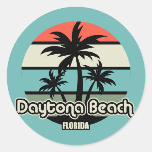 Adesivo Redondo Vintage Daytona Beach