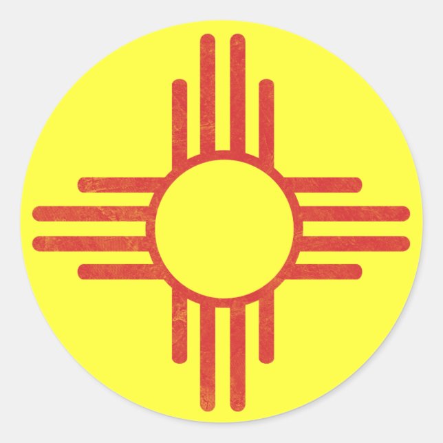 Adesivo Redondo Vintage de Zia (Frente)