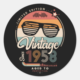 Adesivo Redondo Vintage desde 1958